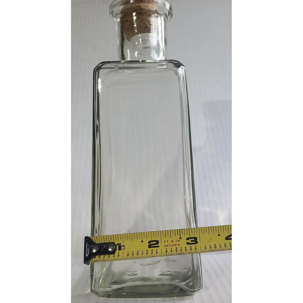 Vintage Cuervo 1800 Reposado Tequila EMPTY Glass Decanter with Cork Glass Topper